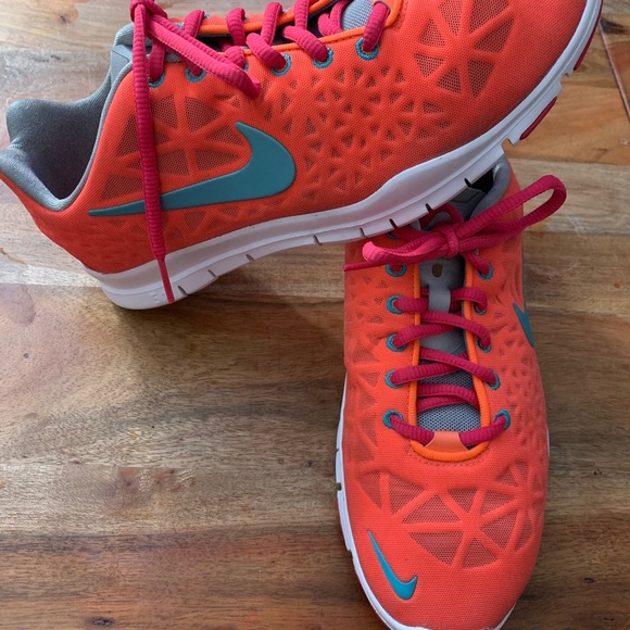 Nike Shoes - nike free tr fit 3 neon running shoes